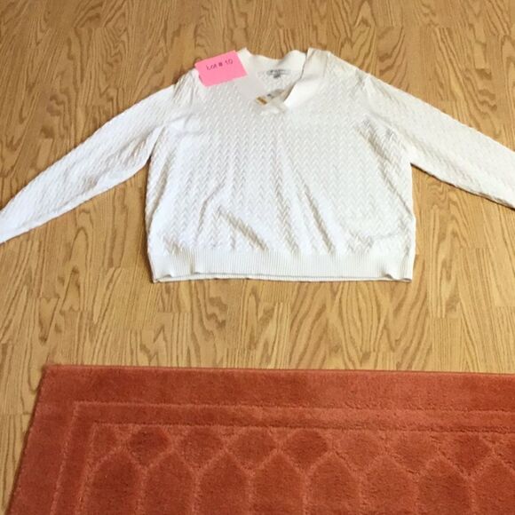 NWT White sweater with a basket weave design in size 3 XL any STUDIO WORKS - Picture 2 of 13